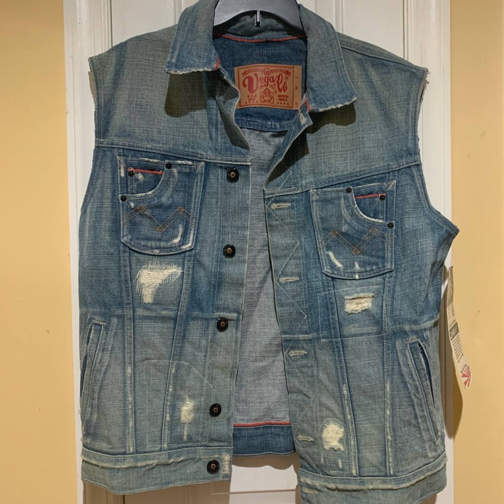 NWT Vega Marquee & Co Denim Vest